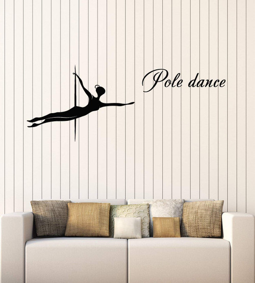 Vinyl Wall Decal Striptease Pole Dance Dancing School Dancer Stickers Mural Large Decor (g4180) Black Vinyl Wall Decal Striptease Pole Dance Dancing School Dancer Stickers Mural Large Decor (g4180) Black