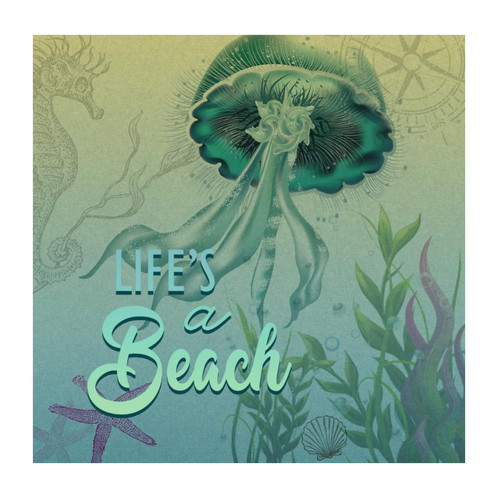 Vinyl Wall Quotes Stickers Nautical Beach Ocean Theme Underwater Jellyfish Funny Wall Art Murals Home Decor Watercolor Marine Life Wall Sticker for Kids Room Party Dorm Furniture