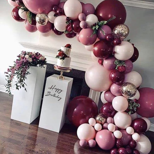 PartyWoo 140 pcs Burgundy and Pink Balloon Garland Kit, Burgundy, Ruby Red, Pastel Pink, Dusty Pink Balloons for Balloon Garland Arch Kit, Birthday Party, Baby Shower, Wedding PartyWoo 140 pcs Burgundy and Pink Balloon Garland Kit, Burgundy, Ruby Red, Pastel Pink, Dusty Pink Balloons for Balloon Garland Arch Kit, Birthday Party, Baby Shower, Wedding