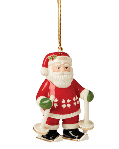 Lenox 2022 Annual Santa Ornament, 0.35, Red,for Christmas