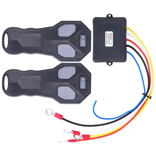Winch Controller, 2x Wireless Winch Remote Control 12V Electric Replacement for ATV Truck Universal