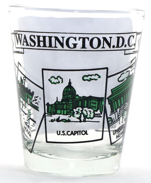 Washington DC Scenery Green Classic Design Shot Glass