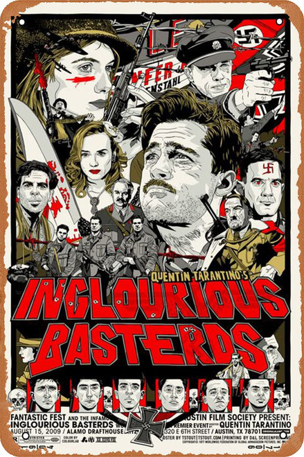 Inglourious Basterds Poster Vintage Movie Tin Sign,Retro Style Metal Sign,Home bar Pub Man Cave Farmhouse Decoration Metal Poster 8x12 inches Inglourious Basterds Poster Vintage Movie Tin Sign,Retro Style Metal Sign,Home bar Pub Man Cave Farmhouse Decoration Metal Poster 8x12 inches