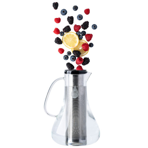 Invigorated Water Glass Pitcher with Lid and Spout - Water Infuser Glass Water Pitcher - Glass Water Jug Diffuser Water Pitcher for Home or Office - For Coffee, Iced Tea, Infusing Fruit Invigorated Water Glass Pitcher with Lid and Spout - Water Infuser Glass Water Pitcher - Glass Water Jug Diffuser Water Pitcher for Home or Office - For Coffee, Iced Tea, Infusing Fruit