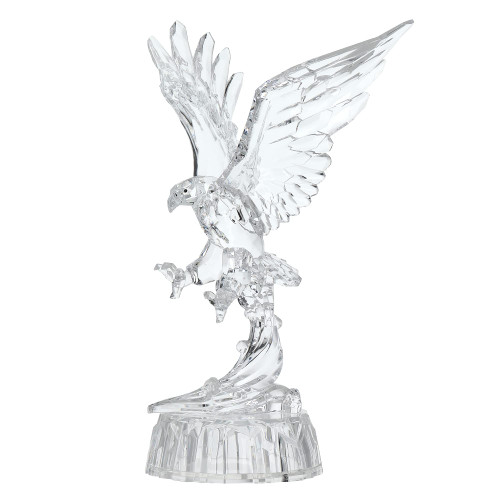 HOZUSO Acrylic Eagle Figurine American Bald Eagle Figurine Glass Collection Ornament Statue Animal Collectible Table Decor Home Decor