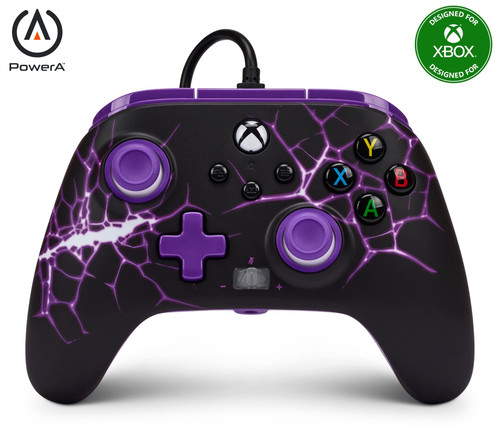 PowerA Enhanced Wired Controller for Xbox Series X|S - Purple Magma, gamepad, video game / gaming controller