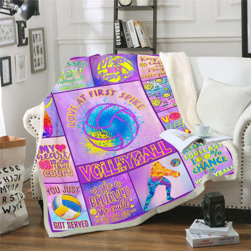 Volleyball Gift Blanket, Volleyball Gifts for Teen Girls, Volleyball Gifts for Team, Volleyball Coach Gifts for Women, Best Team Gifts for Volleyball Lovers, Soft Throw Blanket for Home Sofa, 50"x60"