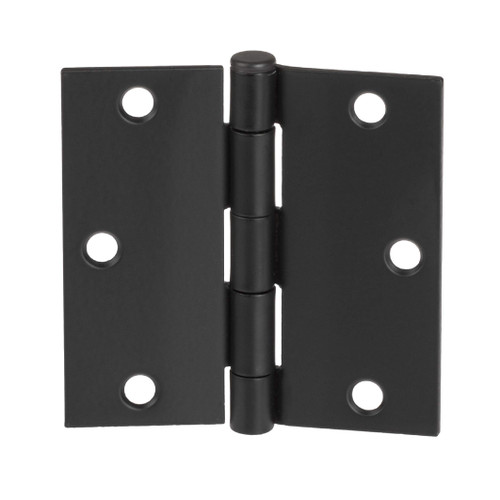 Ilyapa 18 Pack Black Door Hinges for Doors, 3.5 x 3.5 Inch Interior Door Hinges, Matte Black Hinges for Doors 3 1/2 Inches, with Square Corners