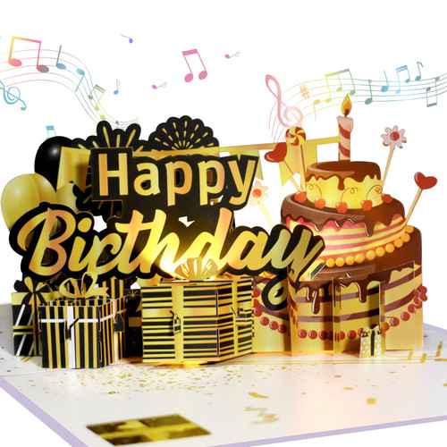 GREETING ART Musical Birthday Cards with Light and Music,LIGHTS & MUSIC Birthday Pop Up Card,Happy Birthday Card for Wife or Husband, Him or Her, Women & Men,Pop Up Birthday Greeting Cards GREETING ART Musical Birthday Cards with Light and Music,LIGHTS & MUSIC Birthday Pop Up Card,Happy Birthday Card for Wife or Husband, Him or Her, Women & Men,Pop Up Birthday Greeting Cards