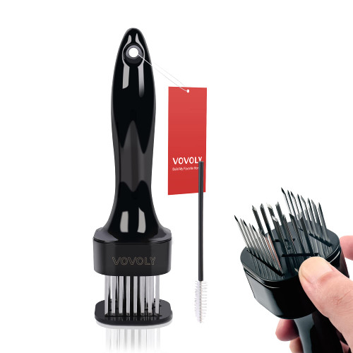 Vovoly Meat Tenderizer Tool, Meat Tenderizer with 24 Blades Ultra Sharp Stainless Steel, for Kitchen Cooking, Tenderizing Beef Steak Chicken Pork, BBQ