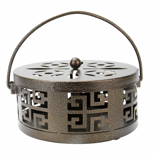 Metal Mosquito Coil Holder | Portable Incense Burner | Anti-scalding Mosquito Coil Box | Outdoor Mosquito Coil Tray | Fireproof and Durable Creative Incense Burner(Bronze)