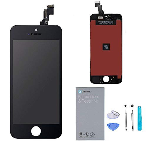 URSEND LCD Screen Replacement Display Touch Screen Digitizer Assembly Black for iPhone 5C with Repair Tools