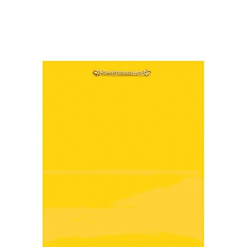 Amscan 47098.09 Party Favors Glossy Bag 16 3/4"H x 12 1/4"W x 5 1/2"D Yellow Sunshine
