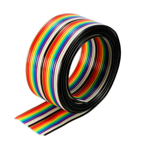 uxcell Flat Ribbon Cable 20P Rainbow IDC Wire 1.27mm Pitch 1 Meter Long