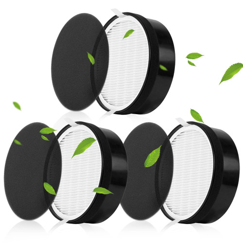 LV-H132 Replacement Filter for LEVOIT LV-H132-RF Air Purifier Replacement Filter H13 True HEPA Filter Compatible with Levoit LV-H132, 3-in-1 Filtration System 3 Pack