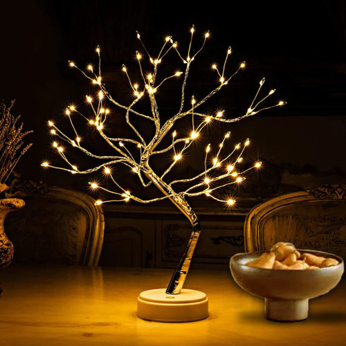 OTAVILEM Christmas-Tree with Lights Bonsai-Tree-Lamp for Room-Decor Fairy-Light-Spirit-Tree for Home-Decor Twinkling-Tree for Living Room Lighted-Tree for House-Decorations-Weddings-Festivals, etc