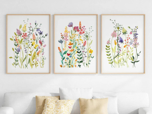 Colorful Wildflower Wall Art Set of 3 Botanical Wall Art Watercolor Flower Canvas Wall Art Floral Prints Flower Pictures Wall Decor Floral Painting for Living Room Bedroom Decor 12x16 Inch UNFRAMED Colorful Wildflower Wall Art Set of 3 Botanical Wall Art Watercolor Flower Canvas Wall Art Floral Prints Flower Pictures Wall Decor Floral Painting for Living Room Bedroom Decor 12x16 Inch UNFRAMED
