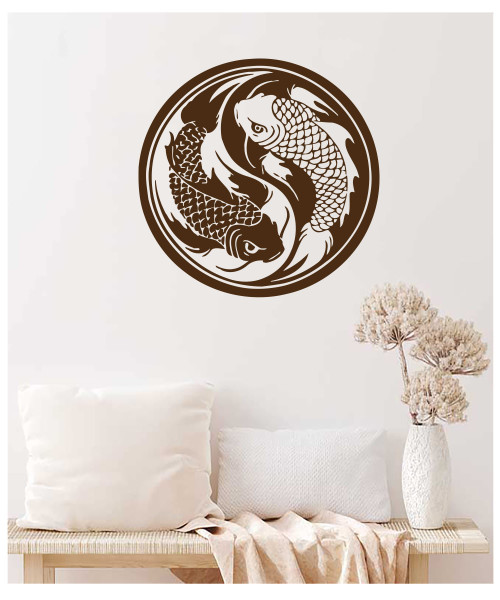 Wall Decal Yin Yang Koi Fish Geometric Chinese Asian Home Decor Vinyl Sticker Wall Decals Yoga Studio Decor Bedroom Interior Murals NS992 Wall Decal Yin Yang Koi Fish Geometric Chinese Asian Home Decor Vinyl Sticker Wall Decals Yoga Studio Decor Bedroom Interior Murals NS992