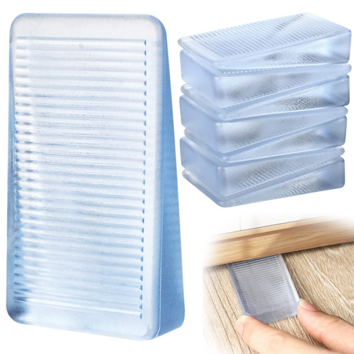 AccEncyc 8 Pack Plastic Shims, Clear Table Shims, Level Wedge, Furniture Levelers, Toilet Shims, Bed Shims, Wedges Shims for Uneven Floors Table Furniture