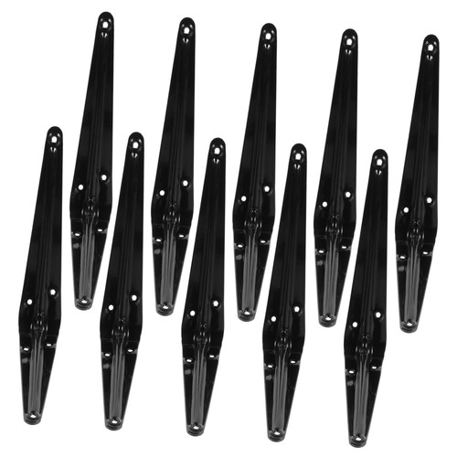 Operitacx 10pcs Nine Ratio Triangle Bracket Black Metal Shelves Wall Hanging Decor Wood Wall Shelves Wall Mounted Shelves 90 Degree Brackets Desk Bracket Wall Mounted Shelf Holders Metal