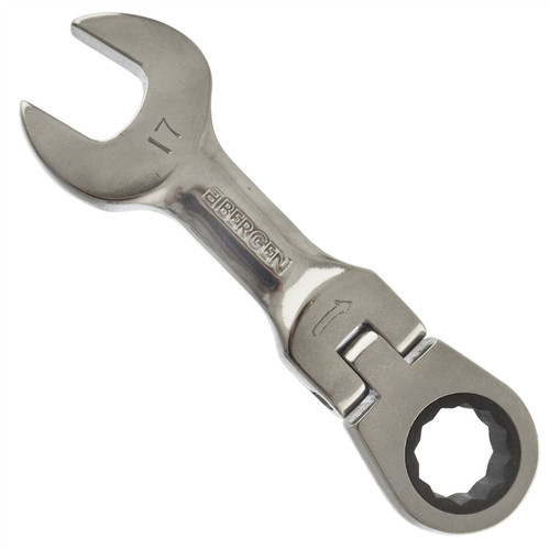 17mm Stubby Flexi Ratchet Combination Spanner Metric Wrench 72 Teeth SPN22
