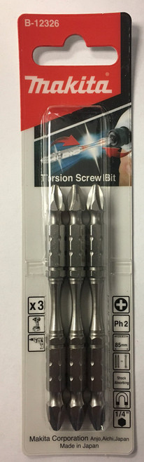 Makita B-12326 Torsion Screw Bits, PH2