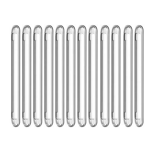 Clear Furniture Bumpers, Silicone Rubber Wall Protector from Chair Back, Adhesive Shower Door Bumpers for Cabinet Door Car Door Drawer Toilet Lid (12 Long)