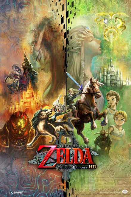 Pyramid America Laminated The Legend of Zelda Twilight Princess HD Collage Video Game Gaming Poster Dry Erase Sign 12x18