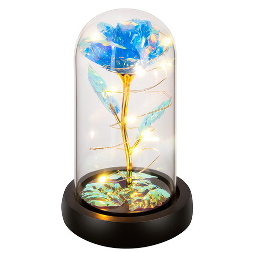 Birthday Gifts for Women, Rose Flower Gifts for Her, Glass Rose Gifts for Mom, Blue Colorful Flower Rose Gift, Light Up Rose Flowers in Glass Dome, Women Gifts for Her,Wife,Mom,Girls,Anniversary Birthday Gifts for Women, Rose Flower Gifts for Her, Glass Rose Gifts for Mom, Blue Colorful Flower Rose Gift, Light Up Rose Flowers in Glass Dome, Women Gifts for Her,Wife,Mom,Girls,Anniversary