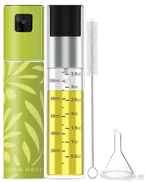 2 Pack 120ml Glass Olive Oil Sprayer for Cooking, Olive Oil Spray Bottle, Oil Mister - Oil Sprayer for Air Fryer, Cooking Oil Sprayer - Oil Mister Spray Bottle for Cooking, Olive Oil Sprayer Mister, Oil Spritzer