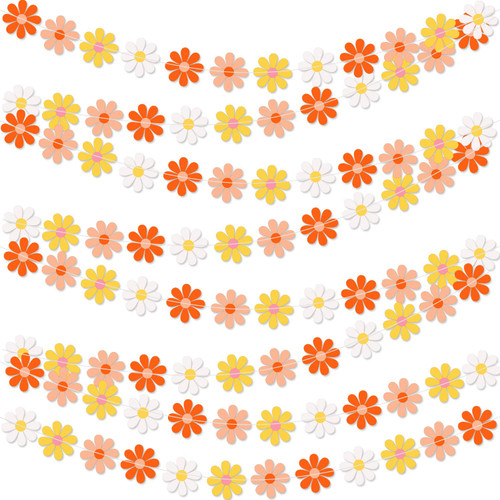 8 Set Daisy Garland Daisy Groovy Boho Party Banner Daisy Hanging Swirls Colorful Daisy Flower Banner for Hippie Party Two Groovy Birthday Baby Shower Party Home Classroom Decorations 8 Set Daisy Garland Daisy Groovy Boho Party Banner Daisy Hanging Swirls Colorful Daisy Flower Banner for Hippie Party Two Groovy Birthday Baby Shower Party Home Classroom Decorations