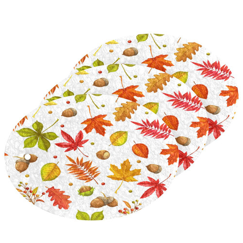 Scrub Sponge Autumn Maple Leaves Kitchen Washing Dishes Cleaning Sponges Berry Leaf Non Scratch Sponge for Dish Countertops Sinks Floors Showers Tile Sinks, 3 Pack