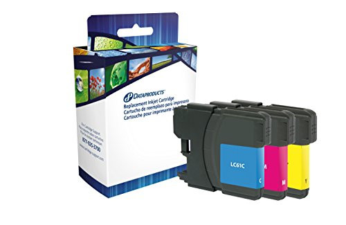 Dataproducts DPCLC61CMY Remanufactured Cyan Magenta Yellow Multi-Pack Inkjet Cartridges for Brother LC61 Ink