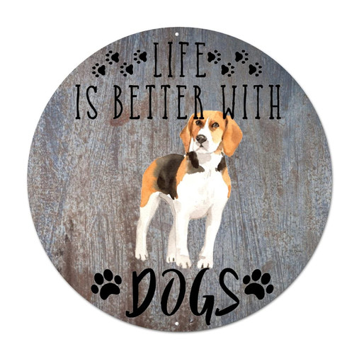 Bomehhjuli Welcome Sign for Wall Life is Better with Dogs Round Metal Sign Dachshund Dog Metal Tin Sign Pet Animal Mid Century Metal Wall Decor for Cafes Bars Pubs Shop 9.2in Bomehhjuli Welcome Sign for Wall Life is Better with Dogs Round Metal Sign Dachshund Dog Metal Tin Sign Pet Animal Mid Century Metal Wall Decor for Cafes Bars Pubs Shop 9.2in