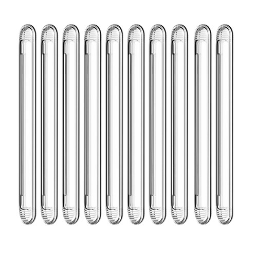 Clear Furniture Bumpers, Silicone Rubber Wall Protector from Chair Back, Adhesive Shower Door Bumpers for Cabinet Door Car Door Drawer Toilet Lid (10 Long)