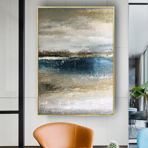 BIVVI Nordic canvas painting modern abstract picture Gold and blue Wall art Pictures for living room home decor 50x70cm Frameless BIVVI Nordic canvas painting modern abstract picture Gold and blue Wall art Pictures for living room home decor 50x70cm Frameless