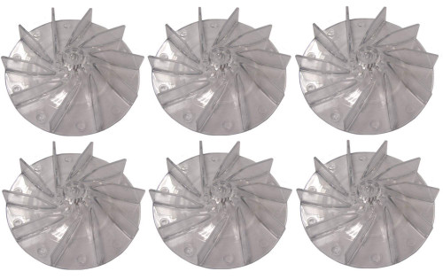 HASMX Plastic Impeller Motor Fan Vacuum Cleaner Replacement Part for Eureka Sanitaire 12988 Vacuum Cleaner Plastic Motor Fan # 12988 (6-Pack)