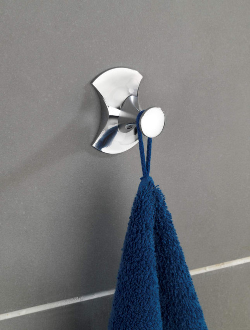 WENKO 23460100 Wall Hook ABS Chrome 15 x 7 x 5 cm