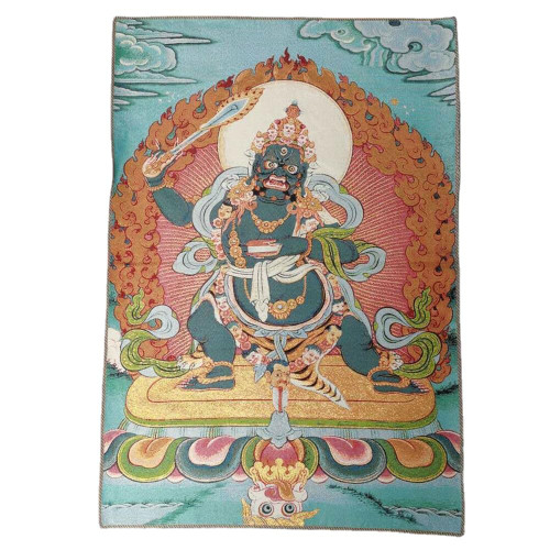 Silk Embroidery Tibetan Thangka Buddhism Tapestry Black Wenshu Manjushri Tangka Fengshui Mural Painting Wall Hanging for Home Decor Tapestry Meditation Silk Embroidery Tibetan Thangka Buddhism Tapestry Black Wenshu Manjushri Tangka Fengshui Mural Painting Wall Hanging for Home Decor Tapestry Meditation