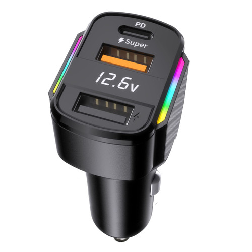 GemCoo USB C Car Charger, 80W PD36W&QC3.0 Fast Charging Car Charger Adapter Cigarette Lighter Charger Plug for iPhone 14 13 12 11, iPad, Samsung Galaxy S22 S21 S10