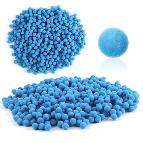 TOYMIS 500pcs 1cm Mini Pom Poms, Fuzzy Pom Pom Balls Pom Poms Arts and Crafts Multi Colored Pom Poms for DIY Art Creative Crafts Projects Decorations (Blue)