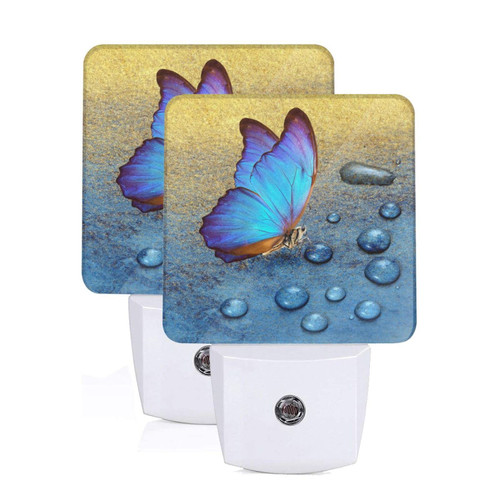 Yilad Blue Butterfly Set of 2 Night Light Auto Sensor Dusk to Dawn Energy Efficient Plug in Led Nightlight Home Yilad Blue Butterfly Set of 2 Night Light Auto Sensor Dusk to Dawn Energy Efficient Plug in Led Nightlight Home