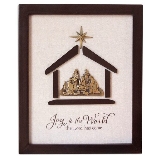 Cathedral Art Abbey & CA Gift Joy to The World Nativity Wall Plaque Cathedral Art Abbey & CA Gift Joy to The World Nativity Wall Plaque