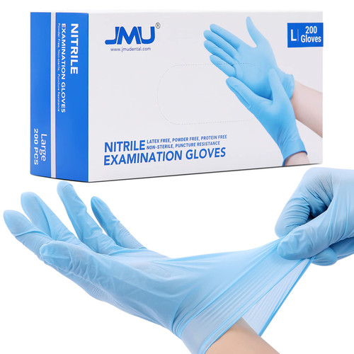 JMU Nitrile Exam Gloves Small, 200 Count Medical Nitrile Gloves Latex Free Powder Free, Blue