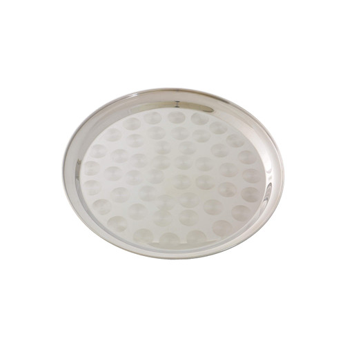 Thunder Group 12" Round Tray, Stainless Steel, Comes in Each