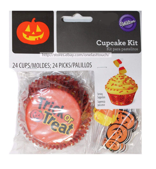 Wilton Halloween Cupcake Decorating Kit - Trick Or Treat Pumpkins (Makes 24)