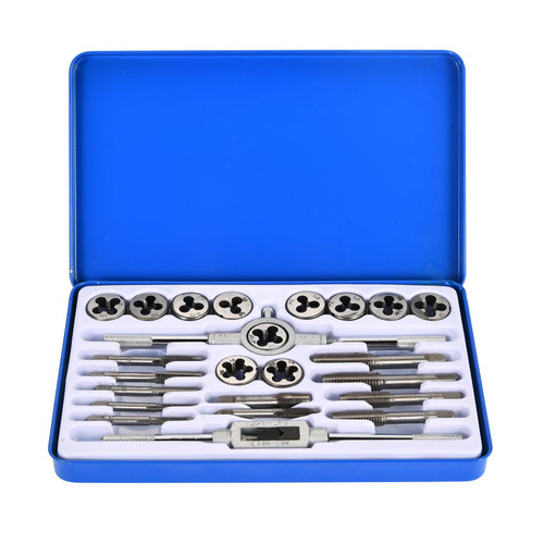 GOCCIDA 24 PCS Metric Tap and Die Set Tool Kit for Creating Repairing Tapping Coarse and Fine Internal Threads and External Threads with Storage Case