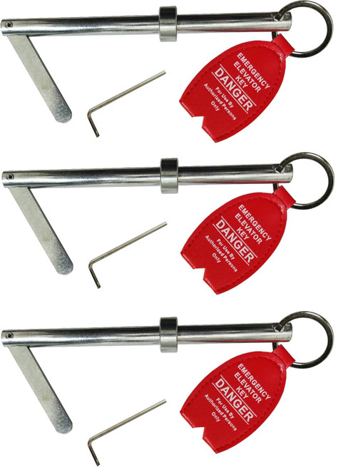 3 Pack Emergency Key Elevator Door Key for Door Elevator Firefighter Tools (3) 3 Pack Emergency Key Elevator Door Key for Door Elevator Firefighter Tools (3)
