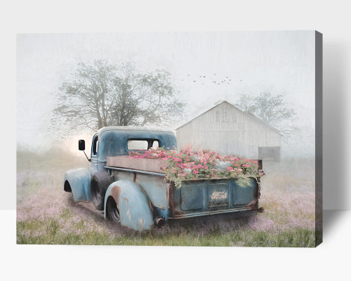 Barn Pictures Wall Art - Vintage Truck Canvas Print for Rustic Wall Decor, Modern Farmhouse Car Wall Art, Old Barn & Truck Painting Framed Artwork for Home Country Farm Wall Decor (18x24 Inches) Barn Pictures Wall Art - Vintage Truck Canvas Print for Rustic Wall Decor, Modern Farmhouse Car Wall Art, Old Barn & Truck Painting Framed Artwork for Home Country Farm Wall Decor (18x24 Inches)