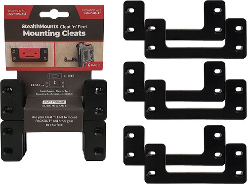 StealthMounts Packout Mounting Cleats 12 Pack | Milwaukee Packout Cleats | Milwaukee Packout Mounting Cleats | Milwaukee Packout Mount | Milwaukee Packout Wall Mount Milwaukee Packout Feet and Cleats